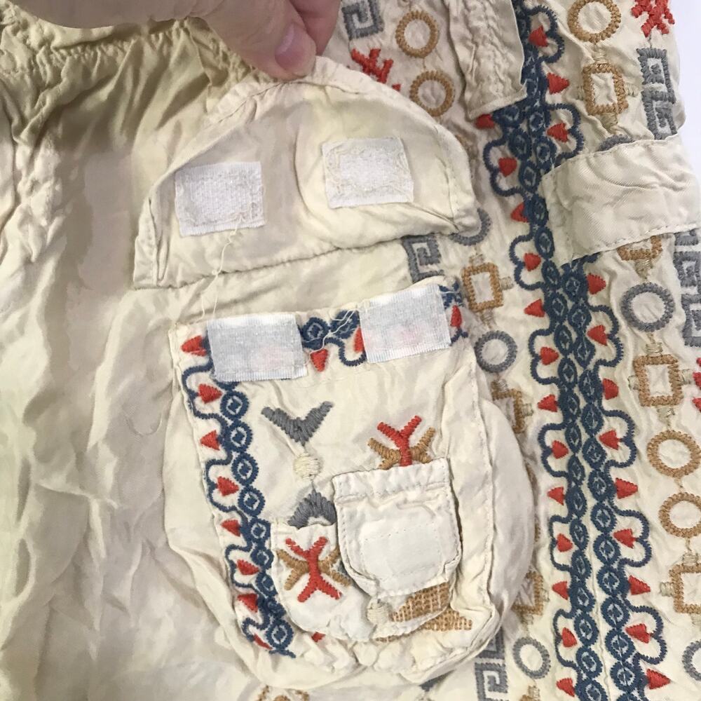 Johnny Was Shorts Size 4 Womens Cargo Embroidery Bohemian Beachy Southwest - Picture 9 of 13